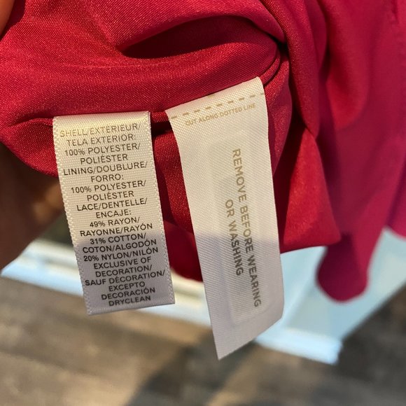 Ann Taylor LOFT Petites Hot Pink/Black Lace Dress - Picture 3 of 6